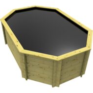The Garden Timber Company 12ft x 8ft Stretched Octagonal Wooden Fish Pond (44mm plank, 107cm high)