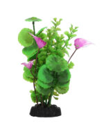 AquaManta Plastic Plant - Purple Villarsia/Green Penny Wort (20cm)