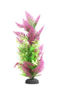 AquaManta Plastic Plant - Purple Fern/Narrow Ludwigia (40cm)