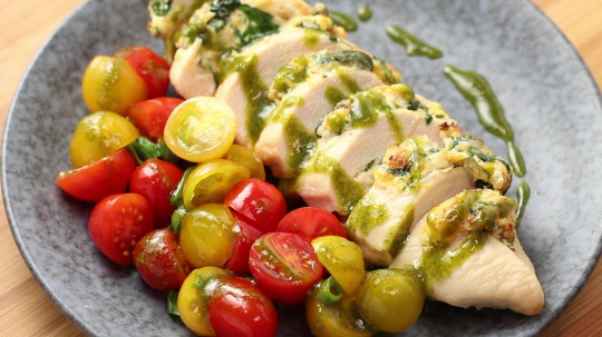 Rezept: Stuffed Chicken Breast with Ricotta and Spinach 