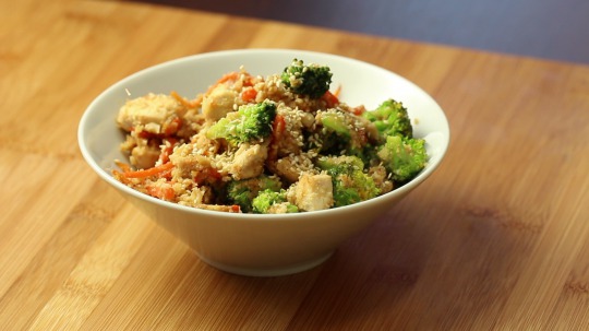 Recipe: Low Carb Cauliflower rice with chicken breast