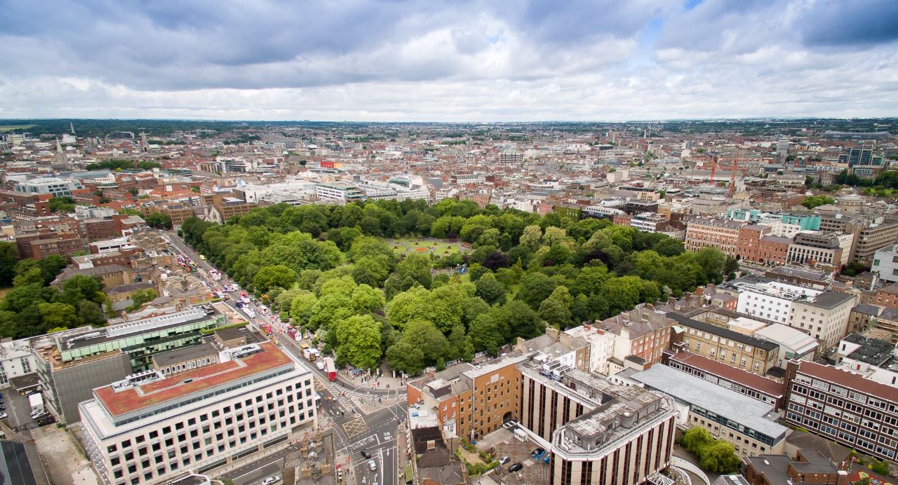 St. Stephen's Green Aerial Photo