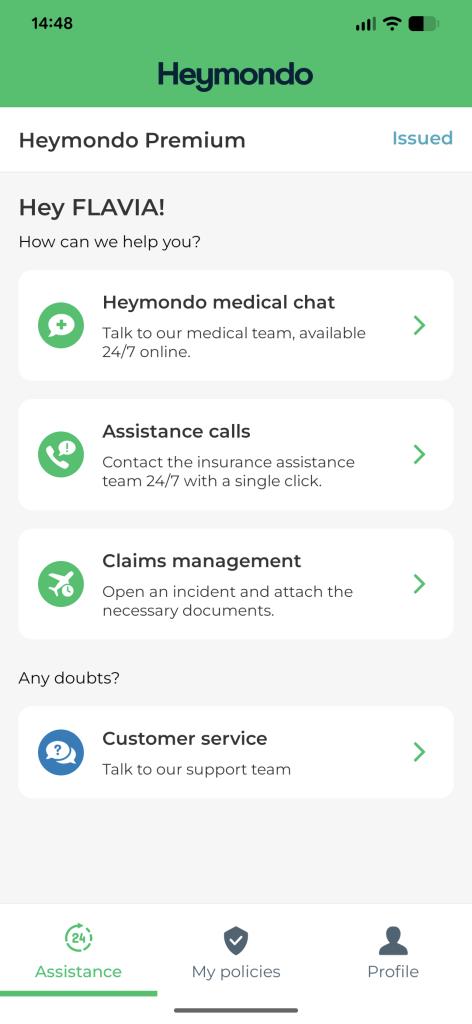 heymondo app assistenza