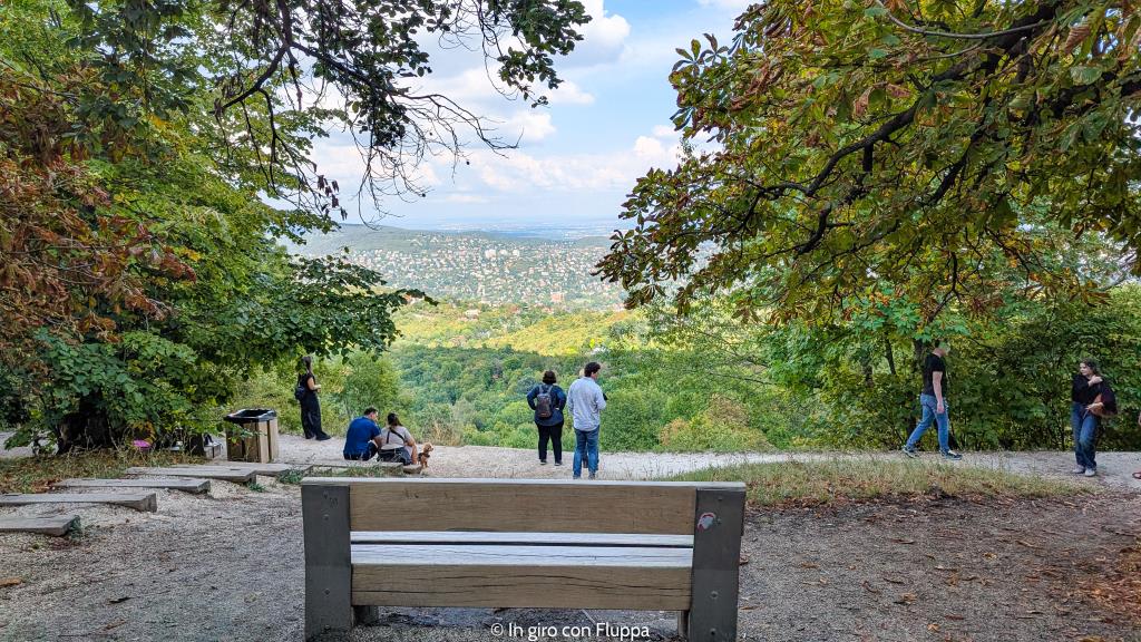 Vista su Budapest dal parco Normafa.