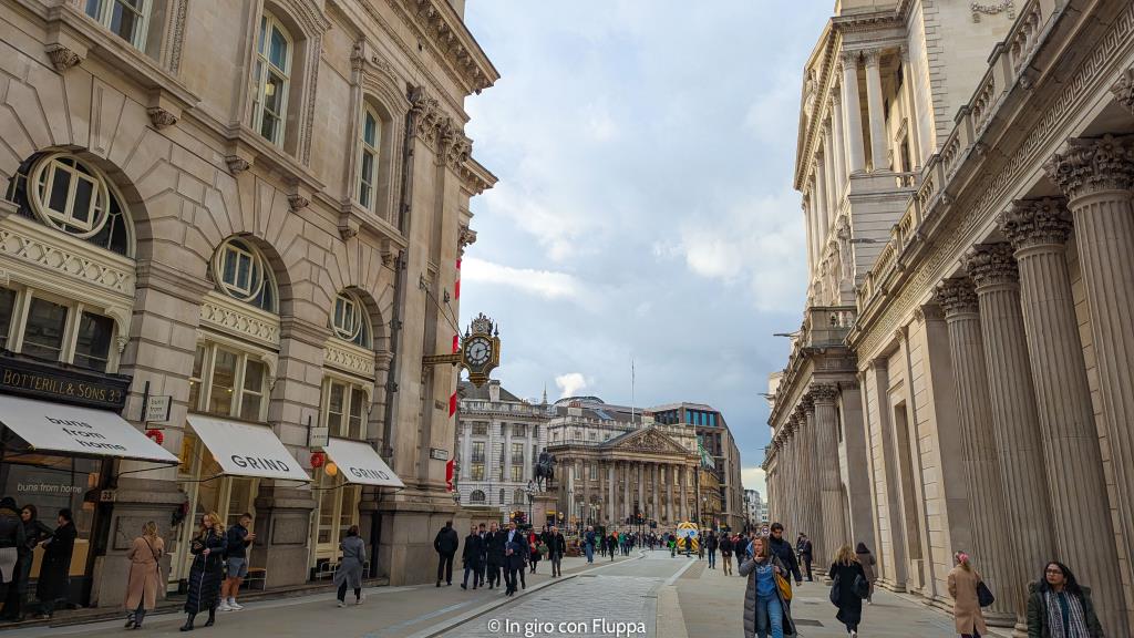 Royal Exchange di Londra. Zona pedonale