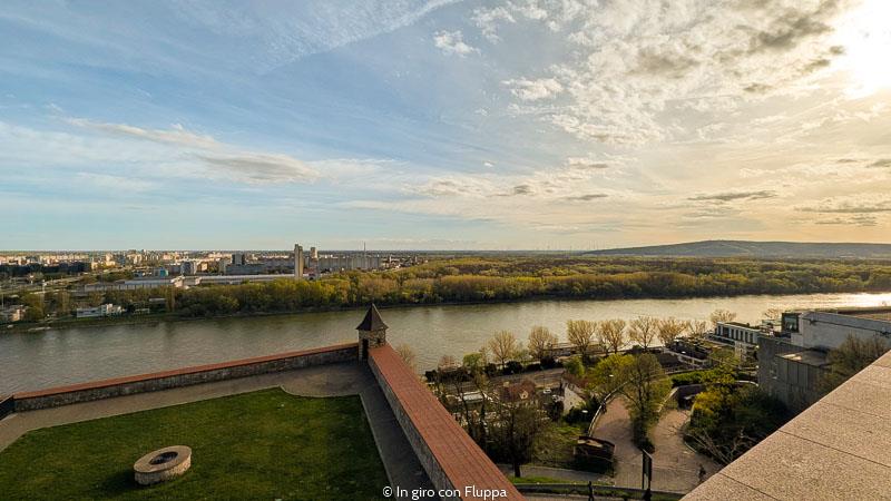 Danubio visto dal Castello di Bratislava