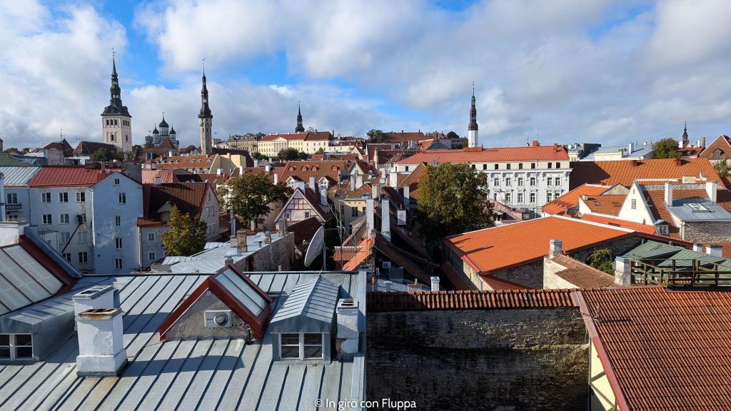 Vista dei tetti di Tallinn dalla Torre Hellemann