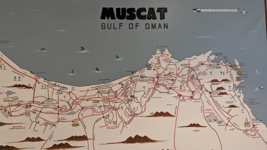 Mappa disegnata di Muscat