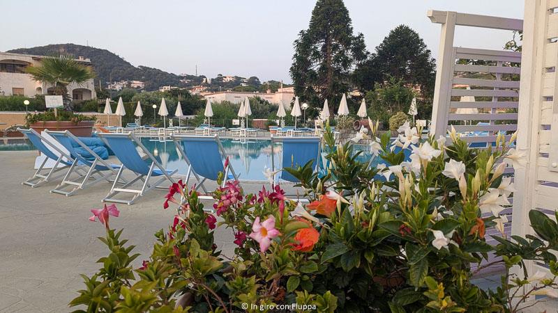 Hotel Parco delle Agavi, Ischia - fiori in piscina