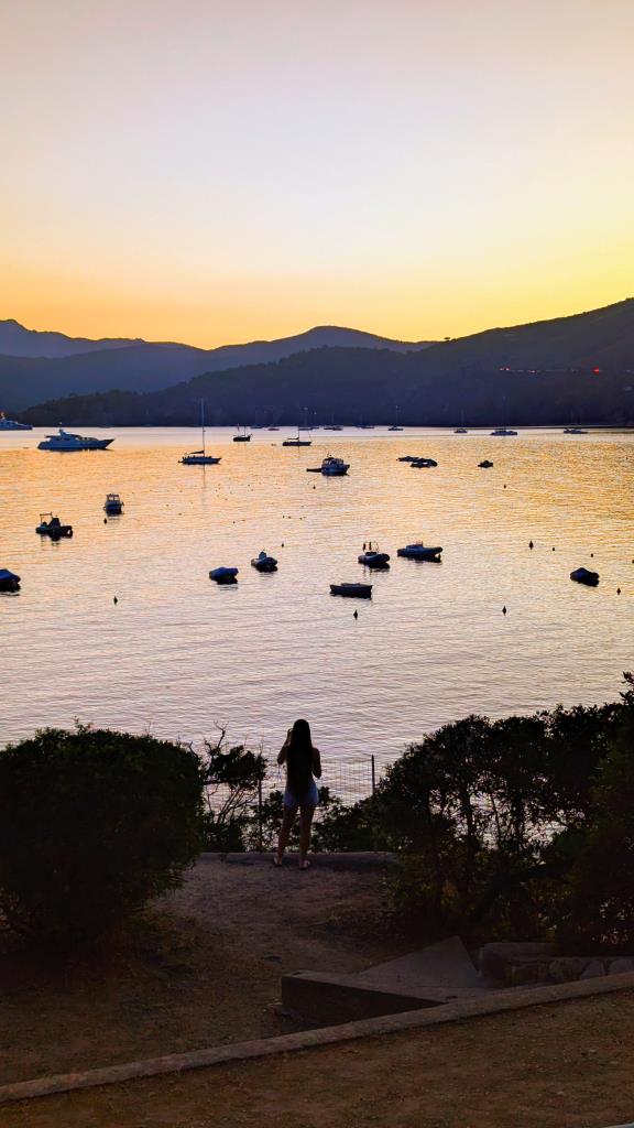 Tramonto visto dal camping Le Calanchiole, isola d'Elba