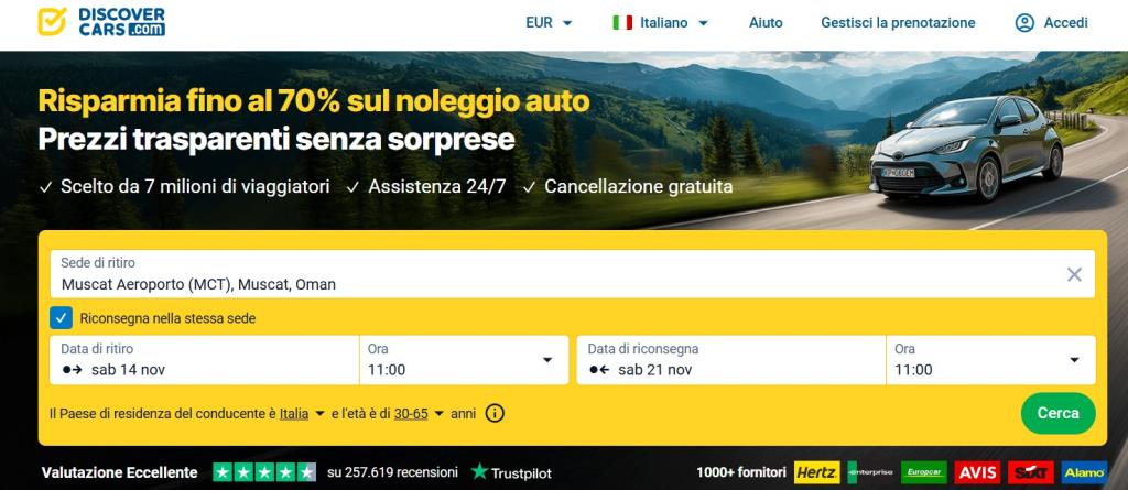 Homepage Discovercars