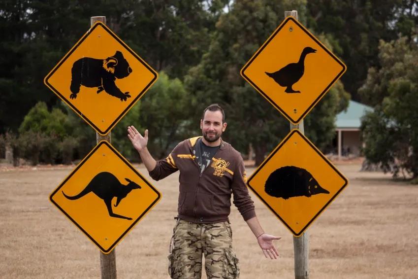 Mazz con segnali stradali in Australia