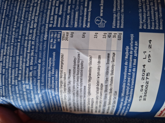 flaxseed flour Kalorien-Nährwerte