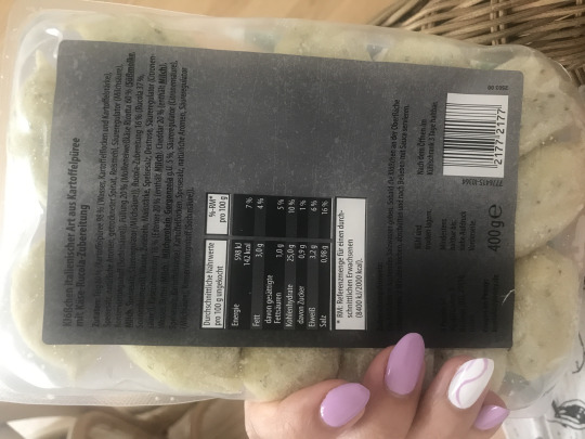 Gnocchi Kalorien-Nährwerte