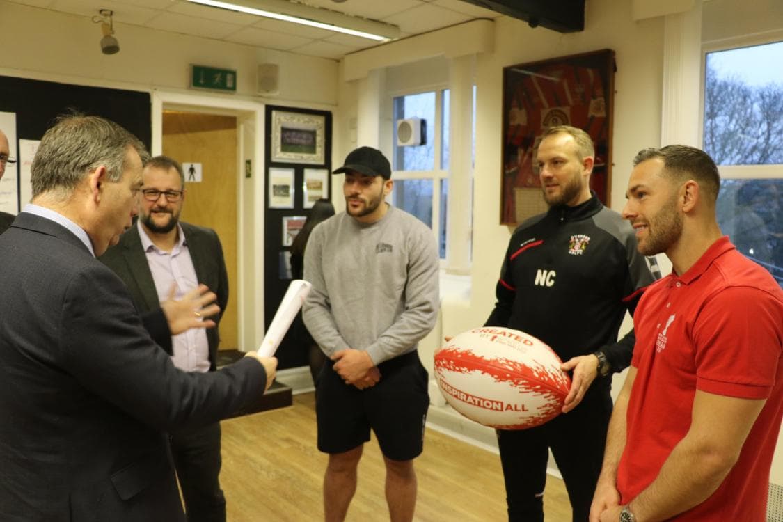 Sports Minister, Nigel Adams MP, was shown what a difference Football Foundation funding has made to OSCA Foundation