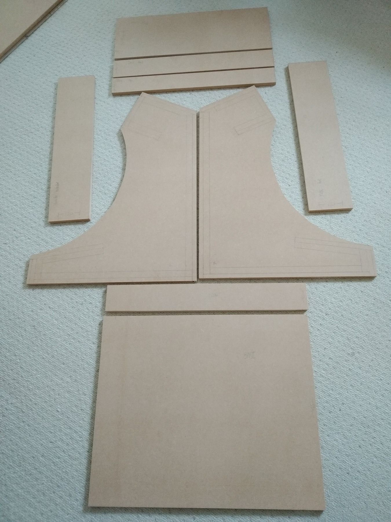 panneaux MDF coupés