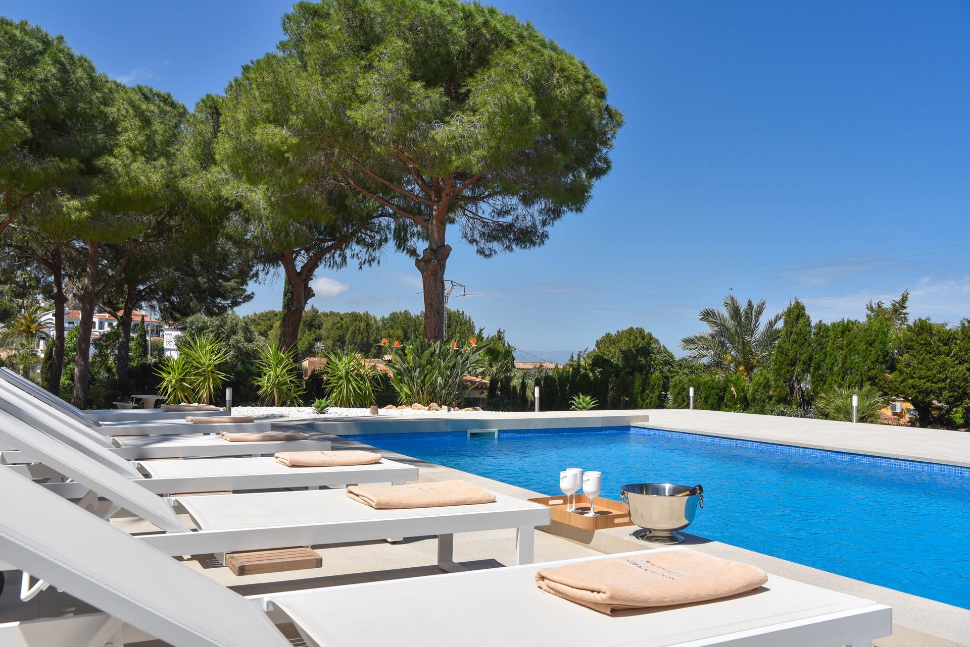 Interior living area at Villa Amantos in Spain