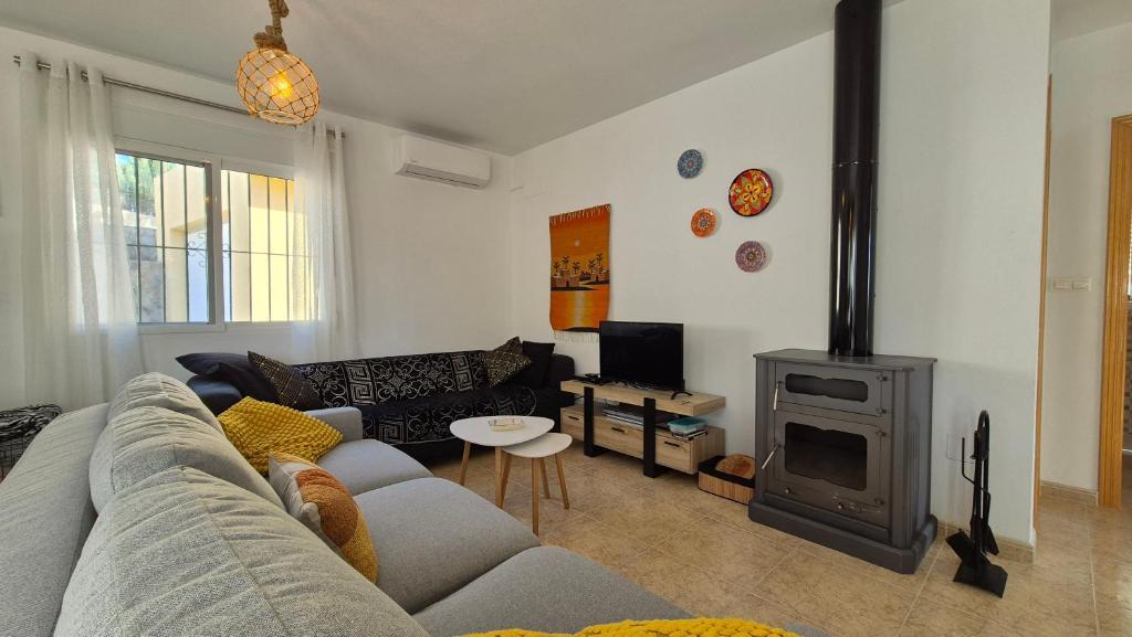 Kitchen facilities at Casa Cocon in Spain