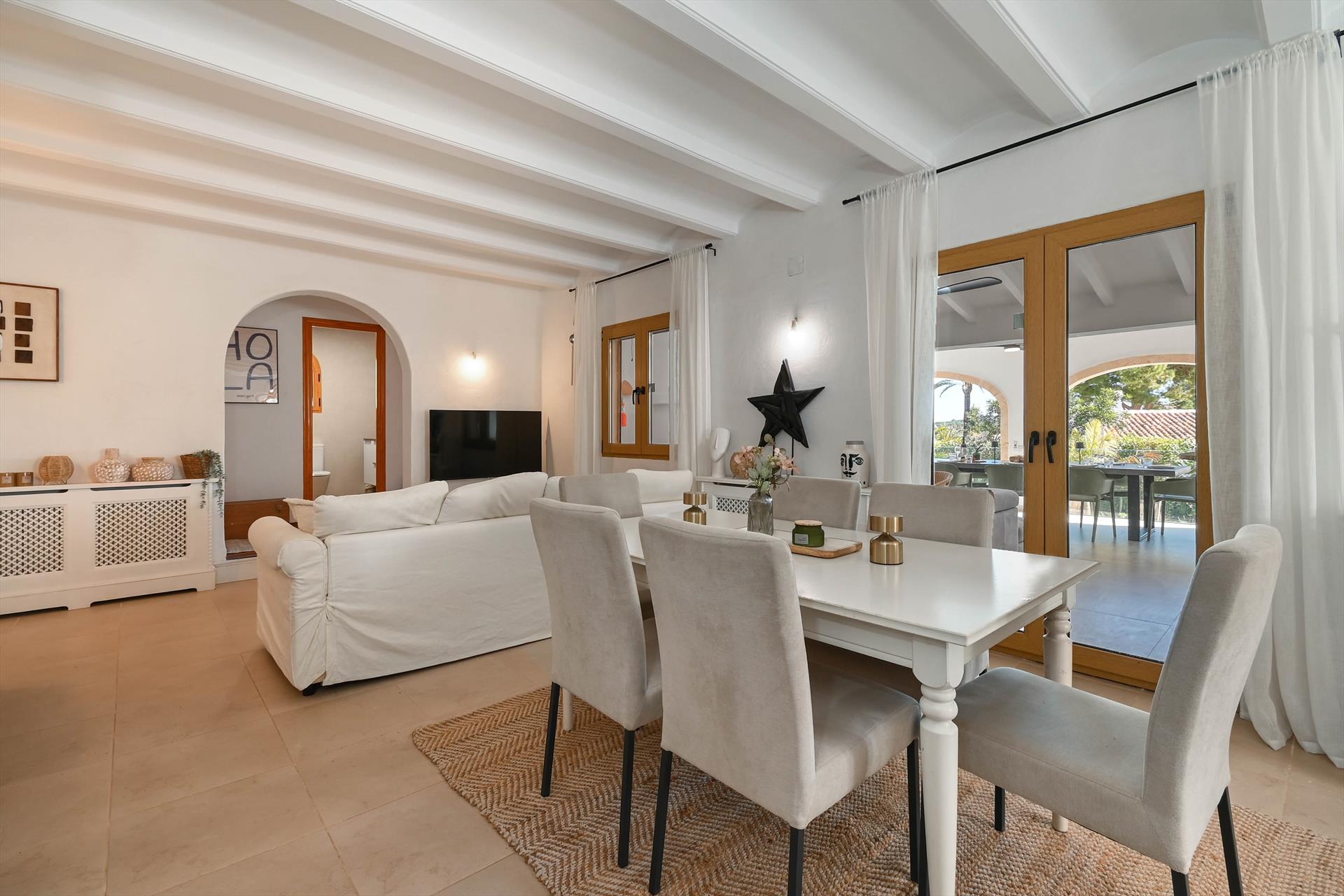 Outdoor terrace and garden at Mareja 4 pax in Spain