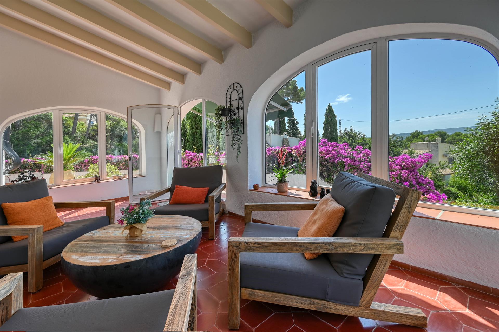 Outdoor terrace and garden at Casa Nana 4 pax in Spain