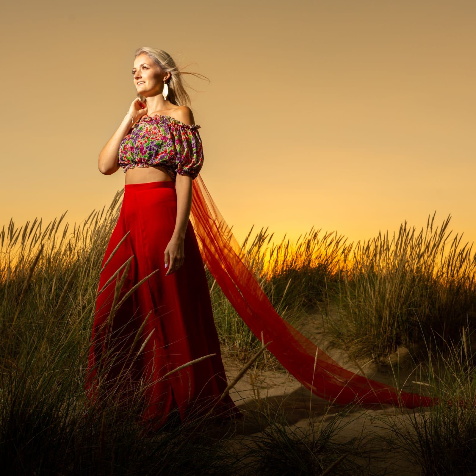 Sunset portrait at Southwold Beach