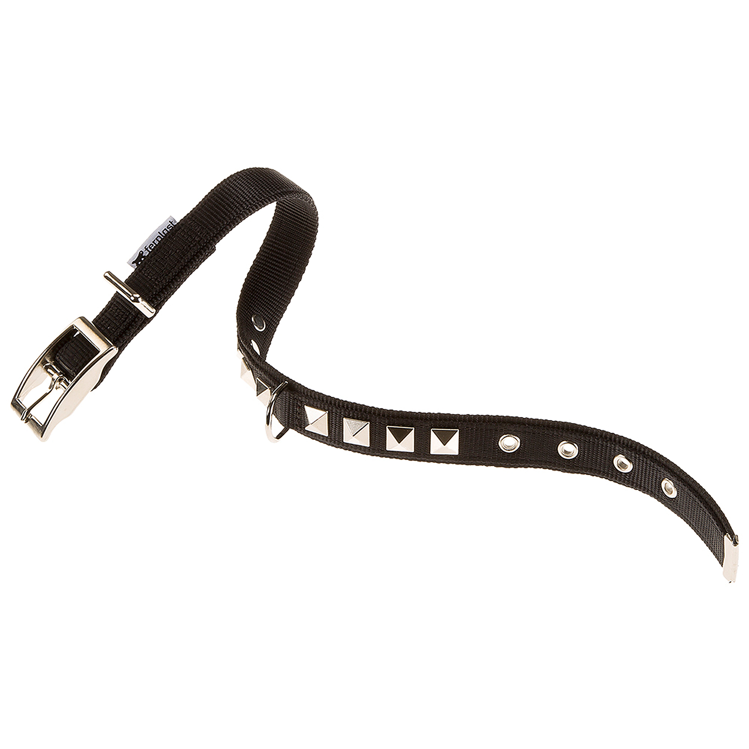 Collare  cane cani fibbia metallo Dual Pyramids borchie tre colori nylon