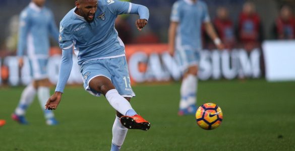 Wallace In Azione Durante La Gara Di Campionato Di Serie A Tra Lazio E Roma Allo Stadio Olimpico Di Roma