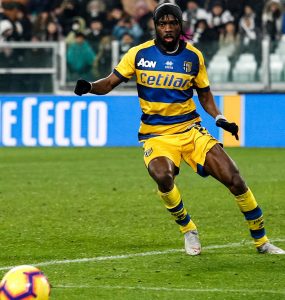 Gara Di Seria A Tra Juventus E Parma Allo Allo Juventus Stadium Di Torino. Gervinho Del Parma In Azione 1