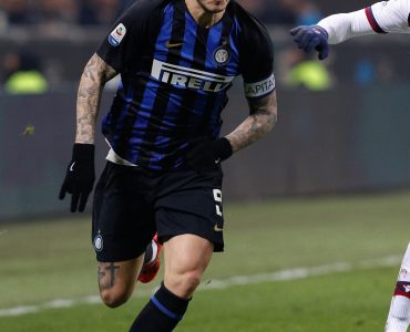 Gara Di Seria A Tra Inter E Bologna Allo Stadio San Siro Di Milano. Mauro Icardi In Azione.