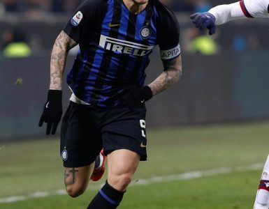 Gara Di Seria A Tra Inter E Bologna Allo Stadio San Siro Di Milano. Mauro Icardi In Azione.