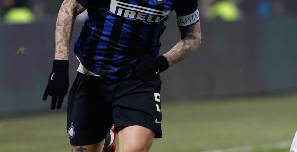 Gara Di Seria A Tra Inter E Bologna Allo Stadio San Siro Di Milano. Mauro Icardi In Azione.