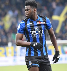 Frosinone Gara Di Serie A Tra Ftrosinone E Atalanta Allo Stadio Benito Stirpe. Duvan Zapata DellAtalanta In Azione