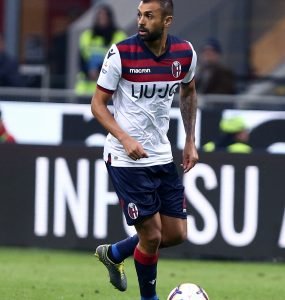 Gara Di Seria A Tra Milan E Bologna Allo Stadio San Siro Di Milano. Danilo In Azione.