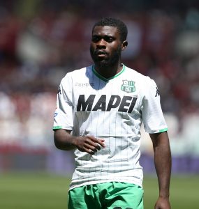 Torino Gara Di Serie A Tra Torino E Sassuolo Allo Stadio Di Torino. Jeremie Boga Del Sassuolo In Azione