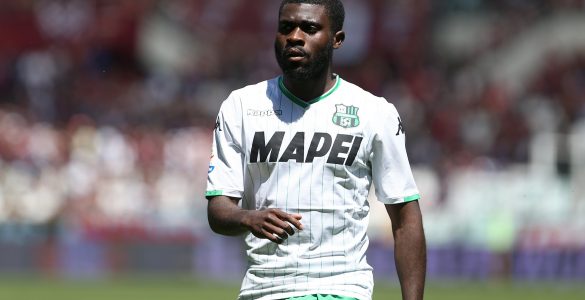 Torino Gara Di Serie A Tra Torino E Sassuolo Allo Stadio Di Torino. Jeremie Boga Del Sassuolo In Azione