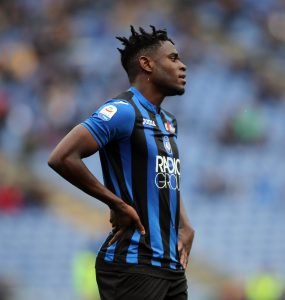 Gara Di Seria A Tra Lazio E Atalanta Allo Stadio Olimpico Di Roma. Duvan Zapata In Azione 1.