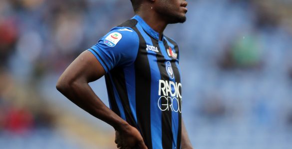 Gara Di Seria A Tra Lazio E Atalanta Allo Stadio Olimpico Di Roma. Duvan Zapata In Azione 1.