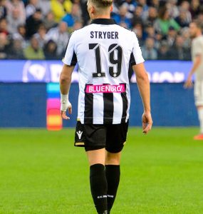 Gara Di Seria A Tra Napoli E Udinese Allo Stadio San Paolo Di Napoli. Jens Stryger Larsen DellUdinese In Azione
