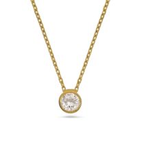 Round Diamond Pendant Rim Set In 18 Yg 0 50 0 70Ct Edited