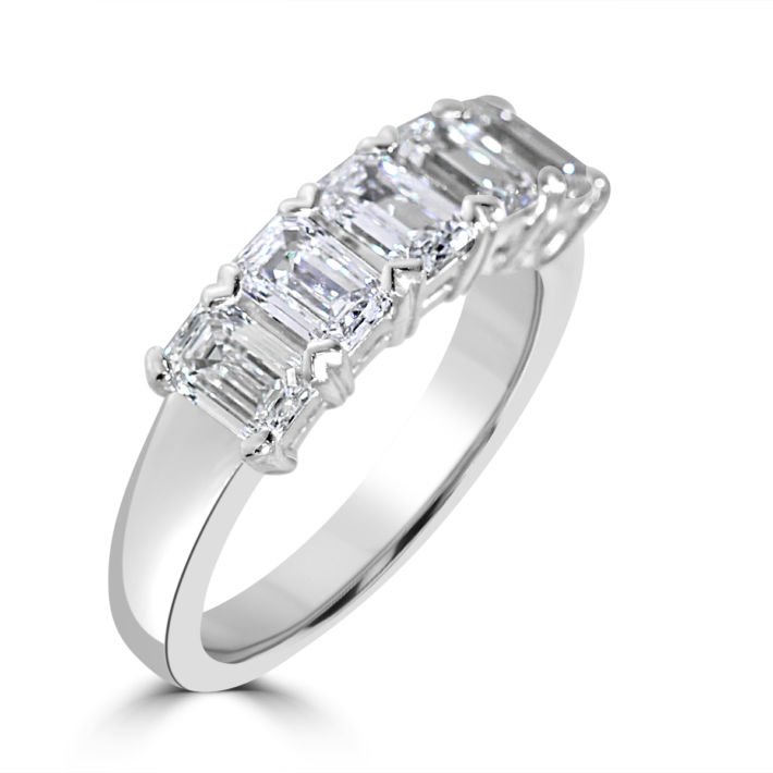 5Stone Emerald Cut Diamond Ring Edited