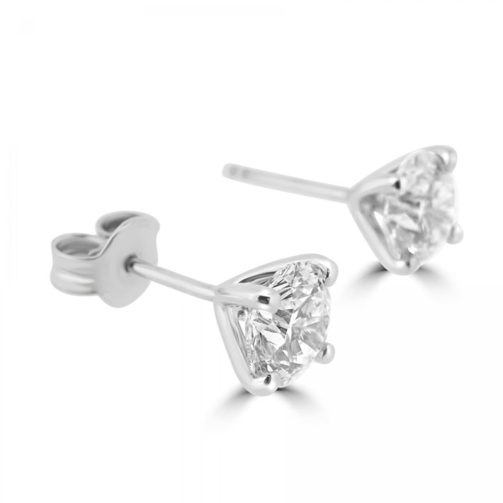 Dia Stud Earrings Martini Setting 2