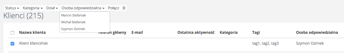 Grupowa zmiana osoby odpowiedzialnej