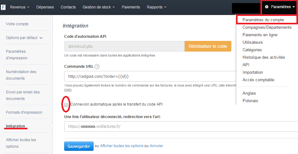 api connexion automatique
