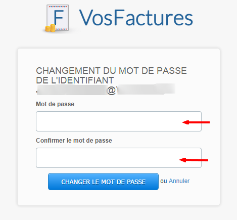 choisir un nouveau mot de passe