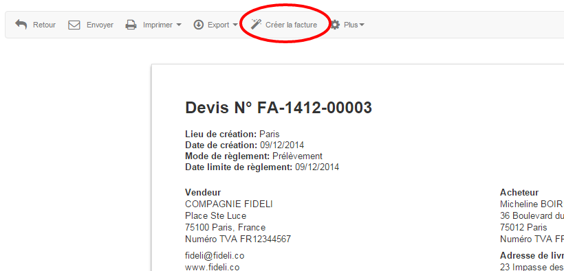 modèle devis facture