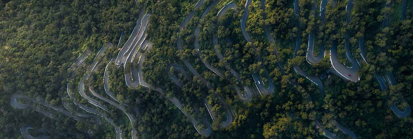 Kolli hills kollimalai seventy hairpin bends located in central tamil nadu, india