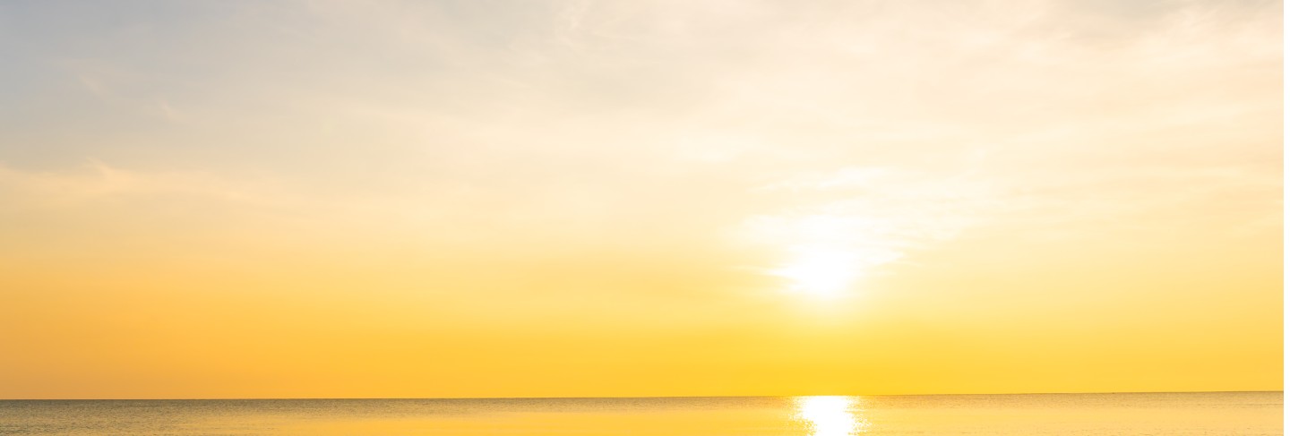 Beautiful tropical nature beach sea ocean at sunset or sunrise