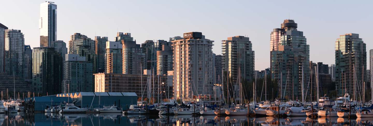 City skyline of vancouver, british columbia