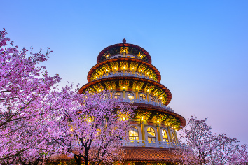 Tianyuan temple nighttime
