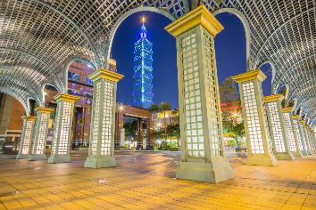 Overlooking east taipei mall